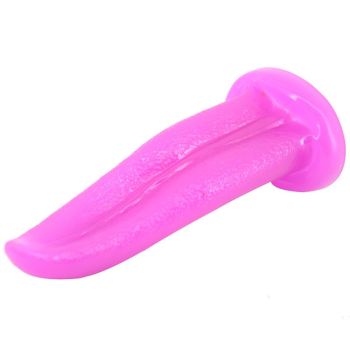 Tongue Shape Anal Plug Black - Flesh