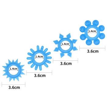 Lovetoy Lumino Play Penis Rings 4 Pc