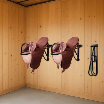 Samland Foldable Saddle Rack Wall Mounted Saddle Stand Space-Saving Steel Holder for Horse Tack