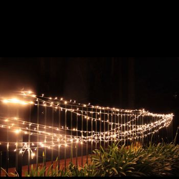 Samland 75m 700 LED Christmas Fairy Light Clear String in Warm White