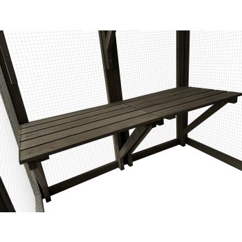 Samland Wooden Cat Cage Walk in Cat Condo House Kitten Ferret Enclosure Cage