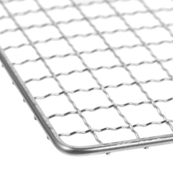Samland 22x12cm BBQ Grill Mesh Fish Meat Rectangle Net Mat Barbecue Pad for Camping