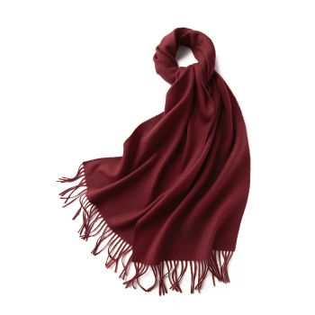 100% MERINO VIRGIN WOOL SCARF 970116 WINE