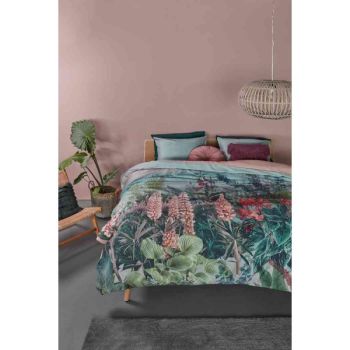 Lupine Cotton Sateen Green Quilt Cover Sets by Bedding House Queen