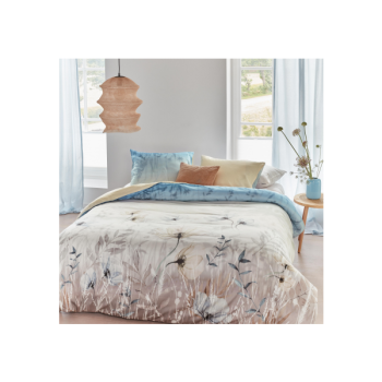 Isabelle Cotton Sateen Light Blue Quilt Cover Sets by Bedding House Queen