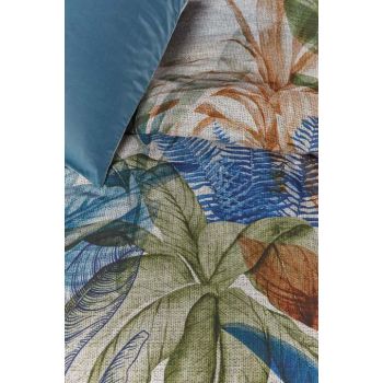 Isla Cotton Sateen Blue Quilt Cover Sets by Bedding House King