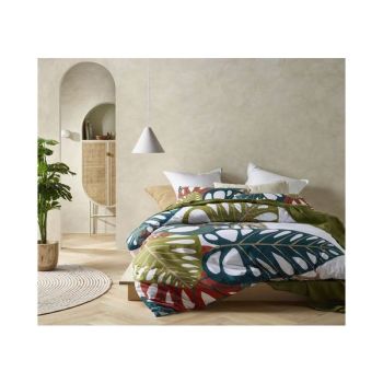 Monstera Digital Printed Cotton Quilt Cover Set by Accessorize Queen