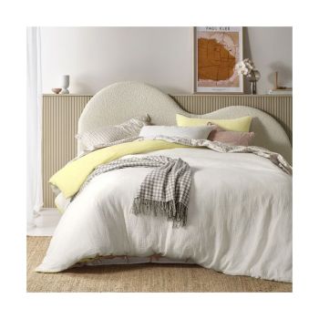 Hugo Butter White Reversible Coverlet