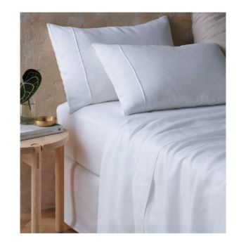 Hemp White Sheet Set by Vintage Design Homeware Queen