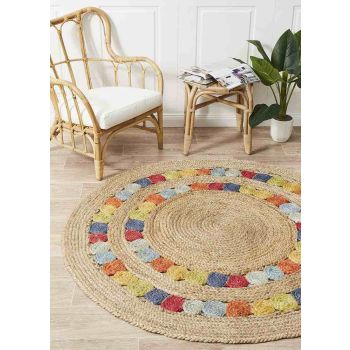 Atrium Fruit Multi By Rug Culture - 120X120CM - ROUND