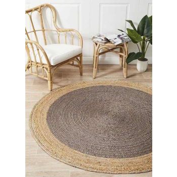 Atrium Polo Charcoal Round By Rug Culture - 120X120cm ROUND