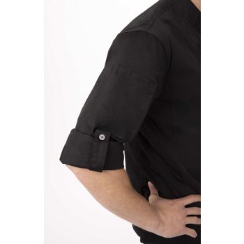 Hartford Men's Black Zipper S Chef Jacket by Chef Works