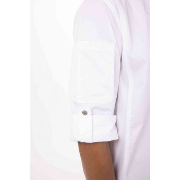 Hartford Men's White Zipper XS Chef Jacket by Chef Works