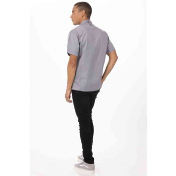 Springfield Men's Grey Zipper M Chef Jacket by Chef Works