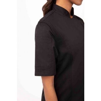 Springfield Women's Black Zipper XL Chef Jacket by Chef Works