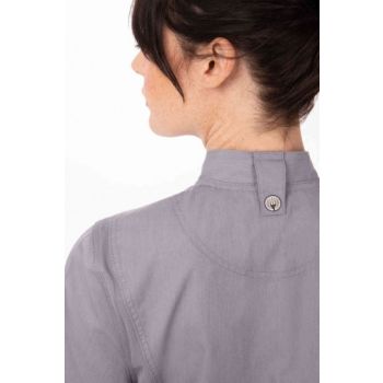 Springfield Women's Grey Zipper M Chef Jacket by Chef Works