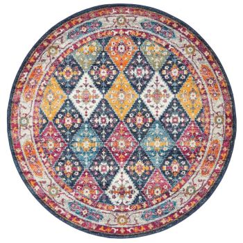 Century 933 Navy Round by Rug Culture - 240 x 240 cm - ROUND