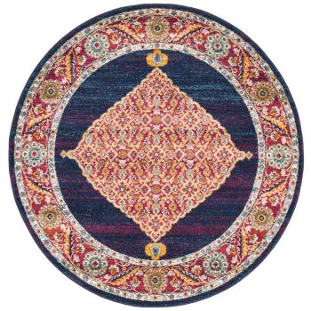 Century 966 Royal Blue Round by Rug Culture - 240 x 240 cm - ROUND