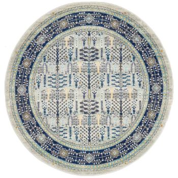 Century 988 Blue Round by Rug Culture - 200 x 200 cm - ROUND