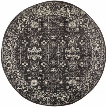 Evoke 252 Charcoal Round by Rug Culture -150X150CM - ROUND