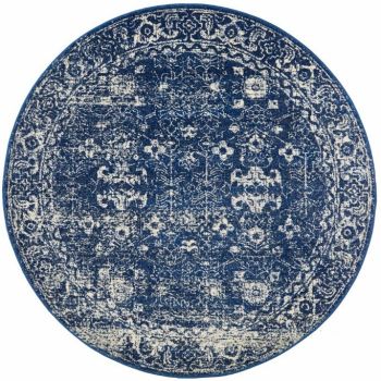 Evoke 252 Navy Round by Rug Culture -150X150CM - ROUND