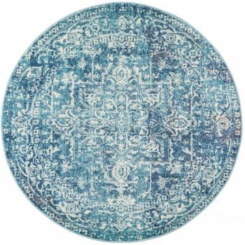 Evoke 253 Blue Round by Rug Culture -150X150CM - ROUND