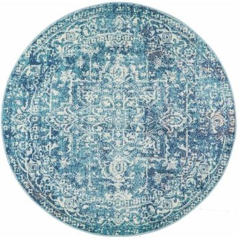 Evoke 253 Blue Round by Rug Culture -200X200CM - ROUND
