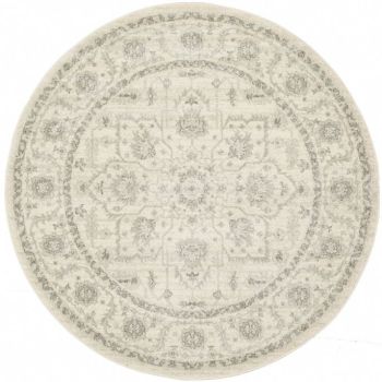 Evoke 261 White Round by Rug Culture -200X200CM - ROUND