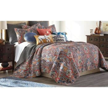 Wentworth 100% Cotton Quilted 3 pcs Bedspread Coverlet Set Super King