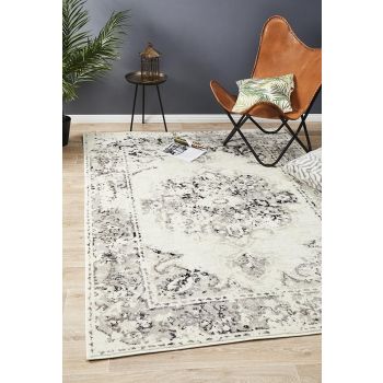 Alexa Transitional Rug White Grey Black by Rug Culture - 230X160CM