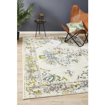 Alexa Transitional Rug White Green Blue by Rug Culture - 230X160CM