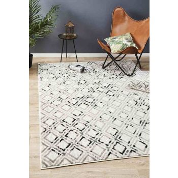 Metro 607 Black White by Rug Culture - 230X160CM - RECTANGLE