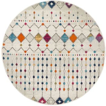 Mirage 355 Blue Round By Rug Culture-150X150CM - ROUND