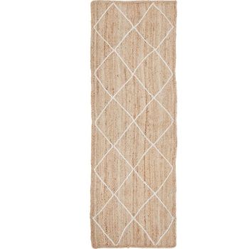 Noosa 222 White Runner by Rug Culture-400X80CM - RUNNER