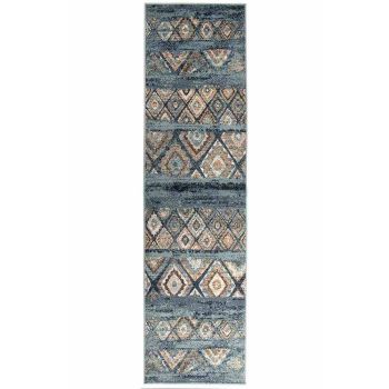 Oxford 430 Blue Runner By Rug Culture - 300X80CM - RUNNER