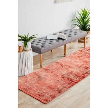 Reflections 101 Coral Runner by Rug Culture - 500X80CM - RUNNER