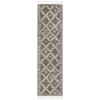 Saffron 33 Grey Runner by Rug Culture - 200X80CM - RUNNER