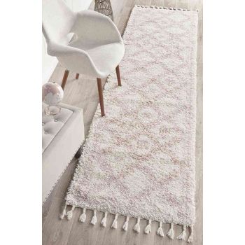 Saffron 33 Pink Runner by Rug Culture - 400X80CM - RUNNER