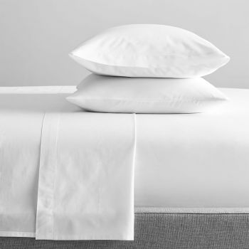 300 Thread Count 100 % Organic Cotton White Sheet Sets by Renee Taylor