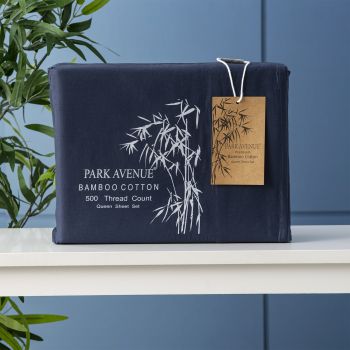 Bamboo Cotton 500 Thread Count Indigo Sheet Sets by Park Avenue Single