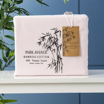 Bamboo Cotton 500 Thread Count Peach Sheet Sets by Park Avenue Double