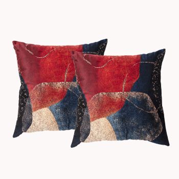 Canvas Twin Pack Poly Velvet Printed Cushion by Renee Taylor