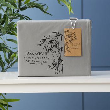 Bamboo Cotton 500 Thread Count Charcoal Sheet Sets by Park Avenue Mega King