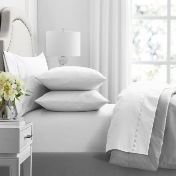 Premium 1000 Thread Count Egyptian Cotton White Sheet Sets by Renee Taylor Mega Queen