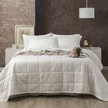 Damask 500 TC Cotton Jacquard White Comforter Set by Ddecor Home