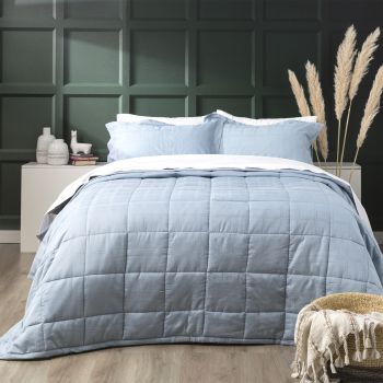 Willow 500 TC Cotton Jacquard Sky Comforter Set by Ddecor Home