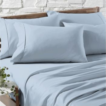 1200 TC Premium Blue Fog Cotton Blend Sheet sets by Ddecor Home