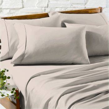 1200 TC Premium Taupe Cotton Blend Sheet sets by Ddecor Home