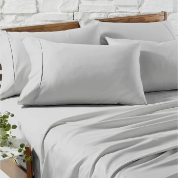 1200 TC Premium Silver Cotton Blend Sheet sets by Ddecor Home