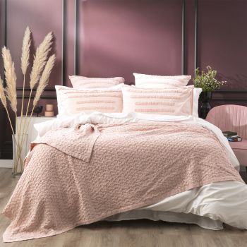 Lexico Cotton Waffle Rose Blankets by Renee Taylor Single/Double